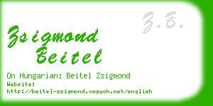 zsigmond beitel business card